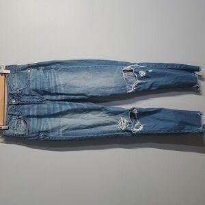 American Eagle jeans women's size 00 Long 00L light blue hi-rise tomgirl Grunge